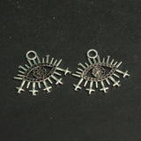 23x20mm German Silver Eye Charms