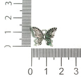 17x12mm German Silver Butterfly Charms