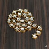 25 Pcs 11X13mm Meenakari Kundan Kadi Chain