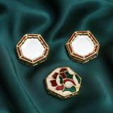 4 Pcs 26mm Kundan Meenakari Spacer Connectors