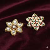 2 Pcs 40mm Kundan Meenakari Spacer Connectors