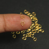 4x3mm Golden Oval Open Jump Rings
