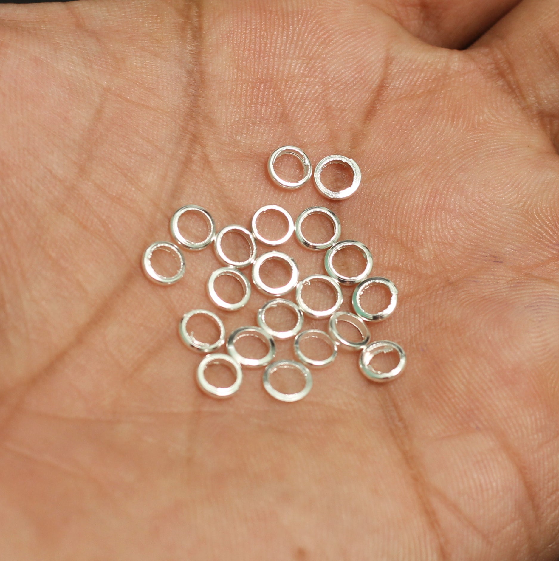  1000 Pcs 5mm Open Jump Rings Silver Plated Jump Rings