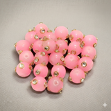 20 pcs 10mm Glass Kundan Beads Round