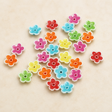100 gm, 11x3mm Flower Acrylic Beads Assorted Color