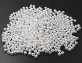 100 Gm Acrylic Pearl Beads Round White