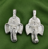 7 Pcs 2.5 Inches Metal Pendant Silver