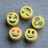 9mm Smiley Face Polymer Clay Fimo Beads
