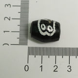 20x17mm Mosaic Oval Black Beads