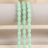2 Strings 10x8mm Plain Glass Oval Beads