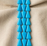 1 String 15X11mm Glass Tikona Beads