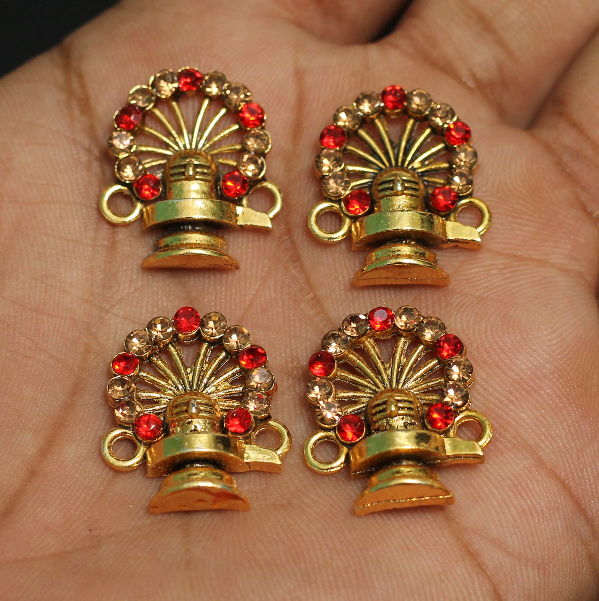 6 Pcs Shivling  Charms Connector