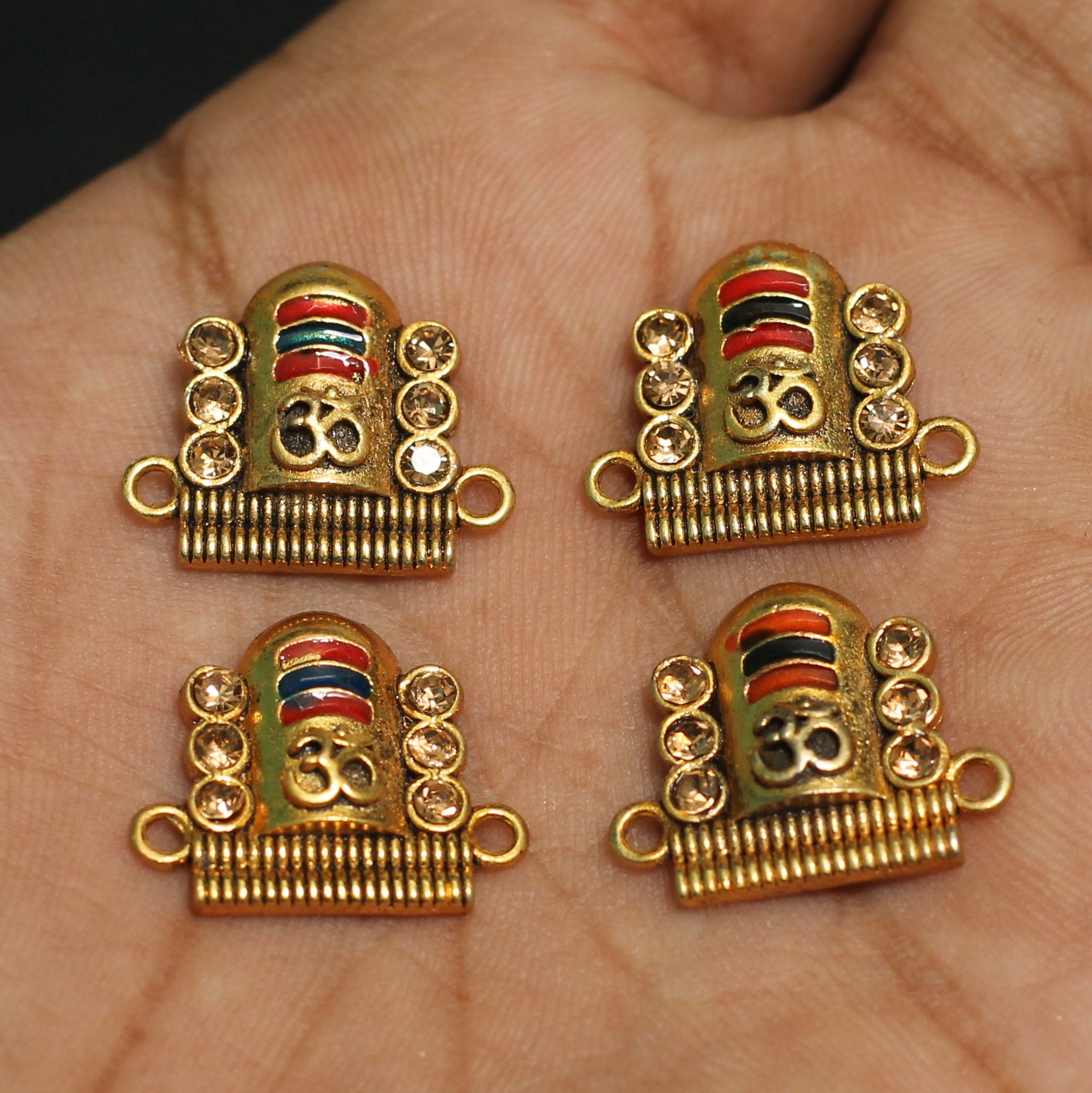 6 Pcs OM  Charms Connector