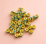 4mm Rhinestone Disc Spacer Beads