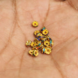4mm Multi Rhinestone Disc Spacer Beads