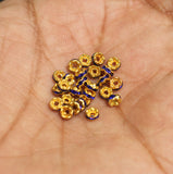 4mm Blue Rhinestone Disc Spacer Beads