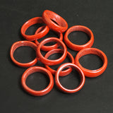 50 Pcs, Assorted Red Glass Finger Rings
