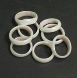 50 Pcs, Assorted White Glass Finger Rings