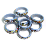 50 Pcs Glass Finger Rings Assorted