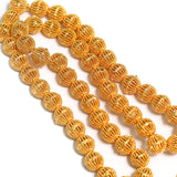 25 Pcs 10mm Brass Round Golden Beads