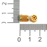 8X6mm Brass Drum Golden Beads