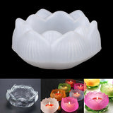 80mm Silicone Mold Lotus Shape Tealight Candle Holder Design