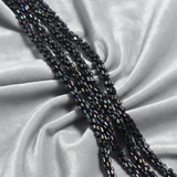 1 Mtr Metallic Rainbow Seed Bead Beaded String For Necklace