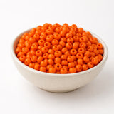 50gm 4/0 Preciosa Opaque Neon Orange Seed Beads