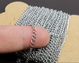 10 Mtr, Steel Flat Link Chain 4x3mm Link Size