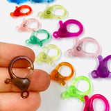 35mm Acrylic Lobster Claw Clasps, Mixed Color