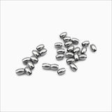 100 Pcs Steel Solid Oval Beads
