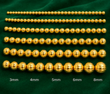 2 Strings 3-8mm Brass Kharbuja Gold Beads