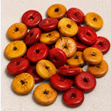 100 Pcs, 12mm Colored Wooden Beads Disc