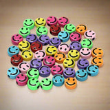 100 gm, Acrylic Round Smiley Beads Multicolor 9mm_alp-20
