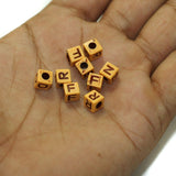 100 gm, FRIEND Acrylic Alphabet Beads 6mm_ALP-16-1