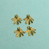 9x8mm Brass Hand Charms
