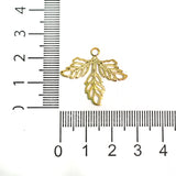25x22mm Brass Leaf Charms