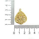 1.25 inch Brass Leaf Earrings Components