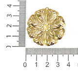 1.5 inch Brass Flower Earrings Components