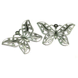 2 inch Brass Butterfly Earrings Components