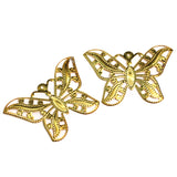 2 inch Brass Butterfly Earrings Components