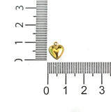 9x7mm Brass Heart Charms