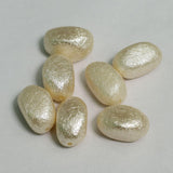 10 Pcs, 20x12mm Off White Tumble Pearl Coated Acrylic Beads_ACPB-94_2