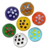 60 Bump Dotted Cabochon Beads Assorted 15mm