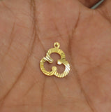 15mm Brass Desi Flower Charms