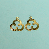 15mm Brass Desi Flower Charms