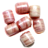 160+ Swirl Glass Tube Beads Pink AB 10x8mm