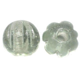 40+ Kharbooja Glass Beads White 20mm