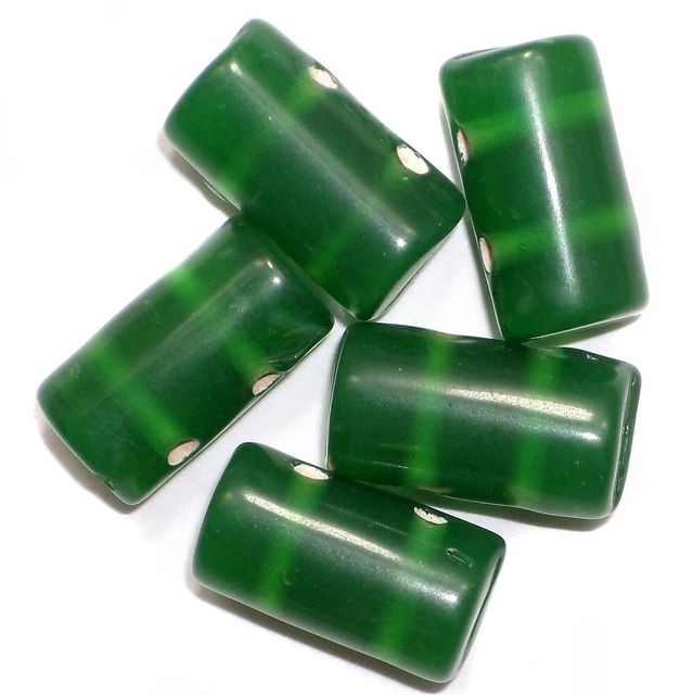 10-spacer-tube-beads-2-hole-dark-green-16x10