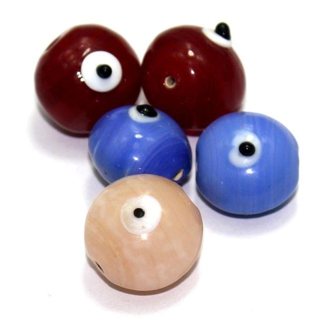 10 Bump Eye Beads Assorted 18x20mm